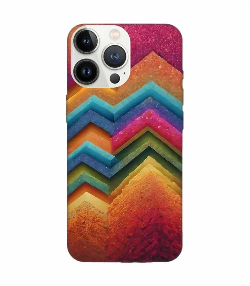 Apple Iphone 13 Pro Back Case Covers Artistic Background Wallpaper With Color Halftone Effect