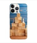 Apple Iphone 13 Pro Back Case Covers Business Hierarchy Ranking Strategy Concept With Chess Pieces Standing Pyramid Wooden Building Blocks With King Top With Copy Space