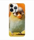 Apple Iphone 13 Pro Back Case Covers Close Up Bird With Wig Glasses