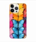 Apple Iphone 13 Pro Back Case Covers Closeup Colorful Butterfly Collection Display