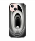 Apple Iphone 13 Back Case Covers Abstract Black 3D Background