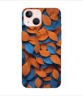 Apple Iphone 13 Back Case Covers Close Up Bunch Orange Blue Leaves Generative Ai