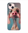 Apple Iphone 14 Plus Back Case Covers 3D Cartoon Style Dachshund Pink Nose Rich Expressions