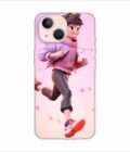 Apple Iphone 14 Plus Back Case Covers 3D Illustration Child Running Spring Concept Illustration Childrens Cartoon Outdoor