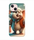 Apple Iphone 14 Plus Back Case Covers Cartoon Character With Red Flag Big Eared Elephant