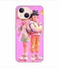 Apple Iphone 14 Plus Back Case Covers Cartoon Couple Young Man Woman With Balloons Life Preserver Generative Ai