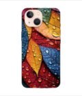 Apple Iphone 14 Plus Back Case Covers Close Up Bunch Colorful Leaves With Water Droplets Generative Ai