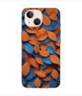 Apple Iphone 14 Plus Back Case Covers Close Up Bunch Orange Blue Leaves Generative Ai