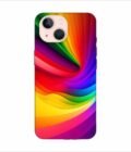 Apple Iphone 14 Plus Back Case Covers Colorful Rainbow Gradient Background Design Shades Light Wallpaper Abstract Geometric Shapes