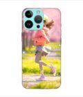 Apple Iphone 14 Pro Max Back Case Covers Beginning Spring Illustration 3D Illustration Girl Running Spring