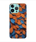 Apple Iphone 14 Pro Max Back Case Covers Close Up Bunch Orange Blue Leaves Generative Ai