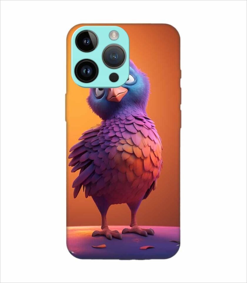 Apple Iphone 14 Pro Max Back Case Covers Colorful Bird Is Standing Table Generative Ai Image