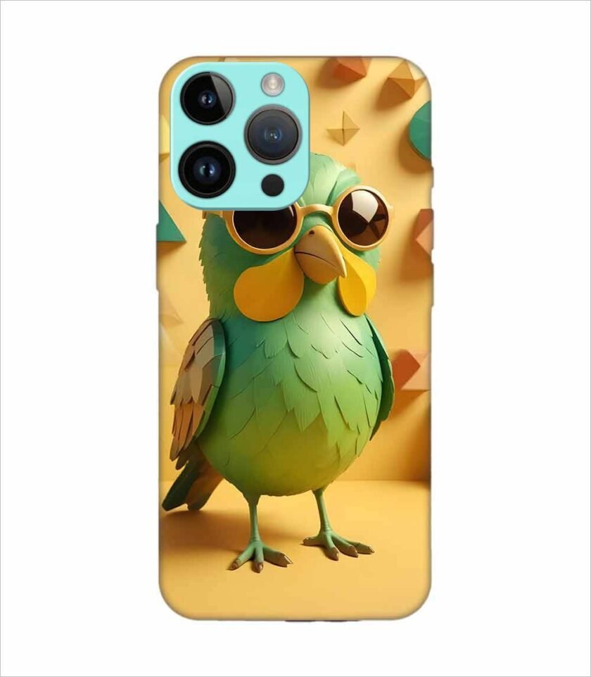Apple Iphone 14 Pro Max Back Case Covers Colorful Bird With Big Eyes Pair Goggles