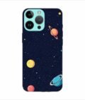Apple Iphone 14 Pro Max Back Case Covers Colorful Planets Stars Space Galaxy Background Illustration