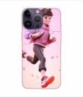 Apple Iphone 14 Pro Back Case Covers 3D Illustration Child Running Spring Concept Illustration Childrens Cartoon Outdoor