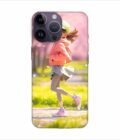 Apple Iphone 14 Pro Back Case Covers Beginning Spring Illustration 3D Illustration Girl Running Spring