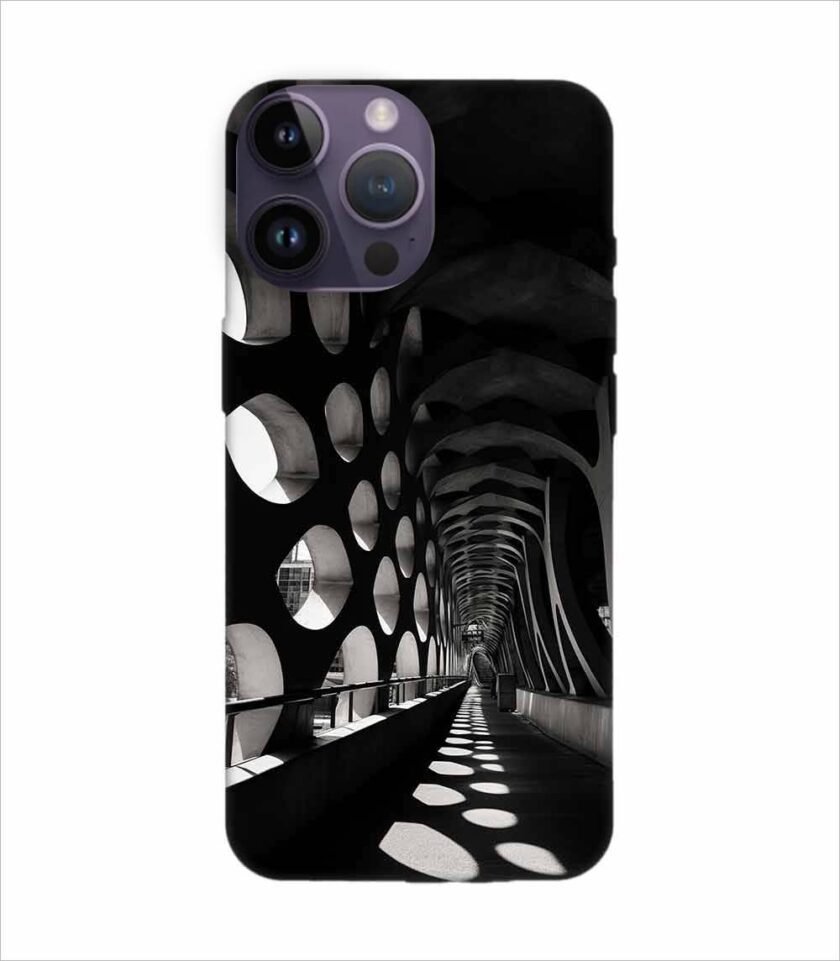 Apple Iphone 14 Pro Back Case Covers Bridge That Has Tunnel That Has Lot Holes It