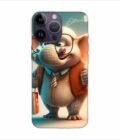 Apple Iphone 14 Pro Back Case Covers Cartoon Character With Red Flag Big Eared Elephant