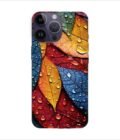 Apple Iphone 14 Pro Back Case Covers Close Up Bunch Colorful Leaves With Water Droplets Generative Ai