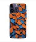 Apple Iphone 14 Pro Back Case Covers Close Up Bunch Orange Blue Leaves Generative Ai