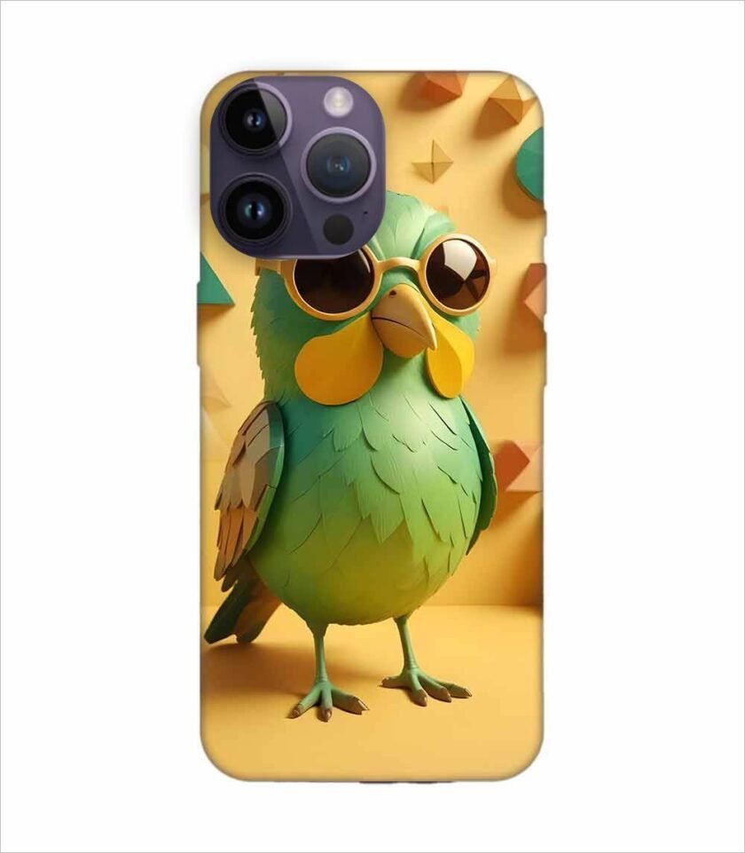 Apple Iphone 14 Pro Back Case Covers Colorful Bird With Big Eyes Pair Goggles