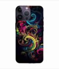 Apple Iphone 14 Pro Back Case Covers Colorful Poster With Swirly Pattern