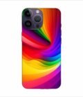 Apple Iphone 14 Pro Back Case Covers Colorful Rainbow Gradient Background Design Shades Light Wallpaper Abstract Geometric Shapes