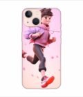 Apple Iphone 14 Back Case Covers 3D Illustration Child Running Spring Concept Illustration Childrens Cartoon Outdoor