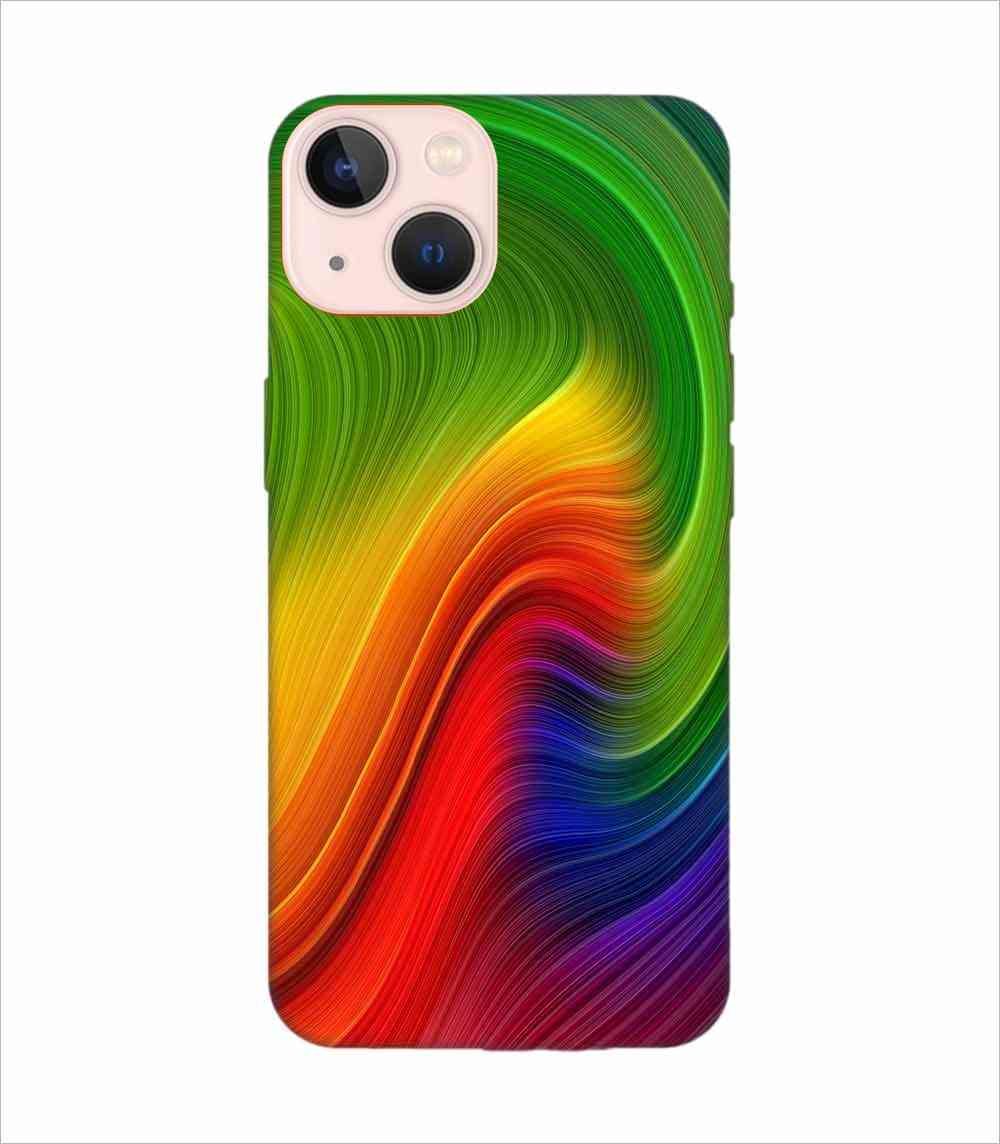 Apple Iphone 14 Back Case Covers Abstract Swirl Painting Wallpaper Design
