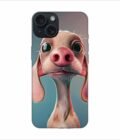 Apple Iphone 15 Pro Max Back Case Covers 3D Cartoon Style Dachshund Pink Nose Rich Expressions