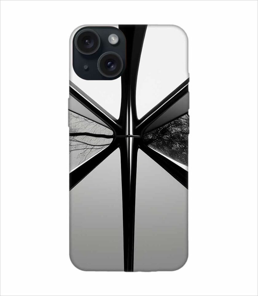 Apple Iphone 15 Pro Max Back Case Covers Abstract Shape Design Flowers Branches Vines Wallpaper Background Illustration Elements