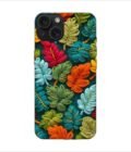 Apple Iphone 15 Pro Max Back Case Covers Abstract Technology Fractal Background With Neon Plant Pattern Dark Background Illustration