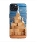 Apple Iphone 15 Pro Max Back Case Covers Business Hierarchy Ranking Strategy Concept With Chess Pieces Standing Pyramid Wooden Building Blocks With King Top With Copy Space
