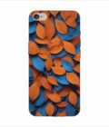 Apple Iphone 15 Pro Back Case Covers Close Up Bunch Orange Blue Leaves Generative Ai