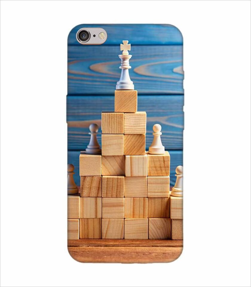 Apple Iphone 15 Back Case Covers Business Hierarchy Ranking Strategy Concept With Chess Pieces Standing Pyramid Wooden Building Blocks With King Top With Copy Space
