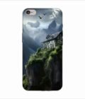 Apple Iphone 15 Back Case Covers Charming Stone House Sits Perched High Atop Mountain Cliff With Snowcapped Peaks Distance