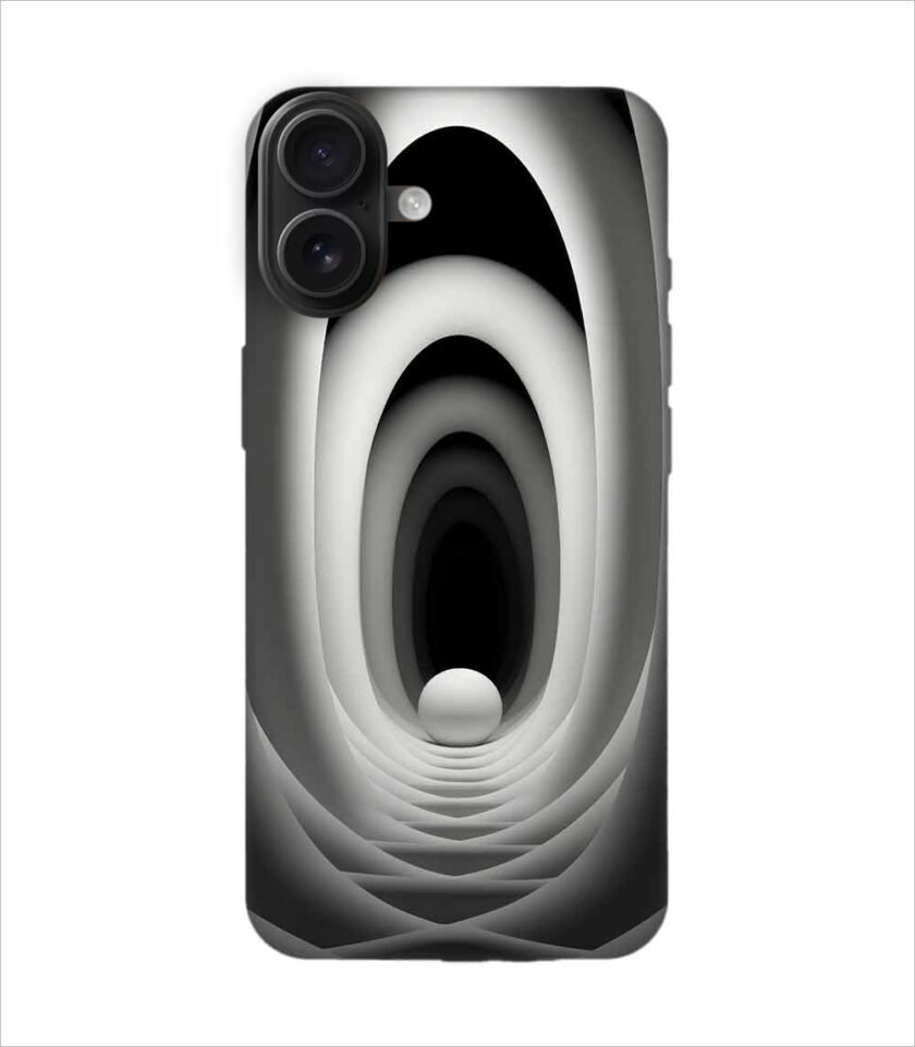 Apple Iphone 16 Plus Back Case Covers Abstract Black 3D Background