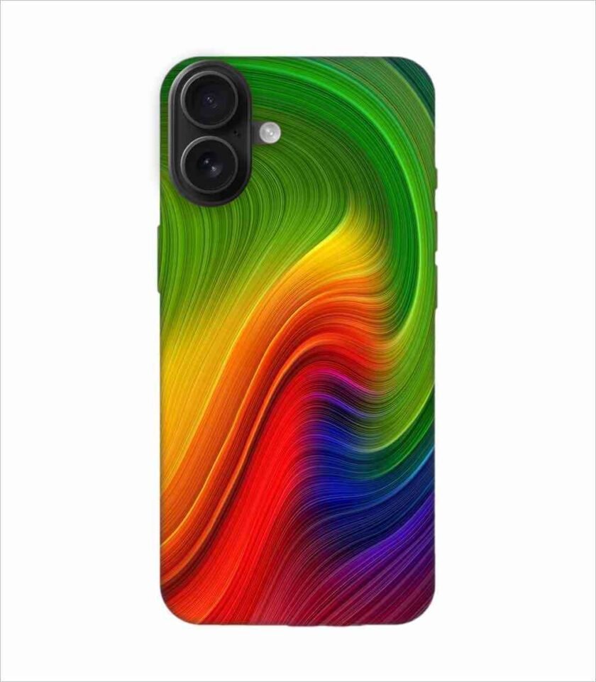 Apple Iphone 16 Plus Back Case Covers Abstract Swirl Painting Wallpaper Design