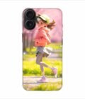 Apple Iphone 16 Plus Back Case Covers Beginning Spring Illustration 3D Illustration Girl Running Spring