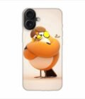 Apple Iphone 16 Plus Back Case Covers Cartoon Character Man With Glasses Hat