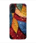 Apple Iphone 16 Plus Back Case Covers Close Up Bunch Colorful Leaves With Water Droplets Generative Ai
