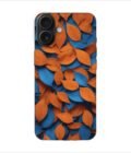 Apple Iphone 16 Plus Back Case Covers Close Up Bunch Orange Blue Leaves Generative Ai