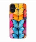 Apple Iphone 16 Plus Back Case Covers Closeup Colorful Butterfly Collection Display