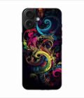 Apple Iphone 16 Plus Back Case Covers Colorful Poster With Swirly Pattern