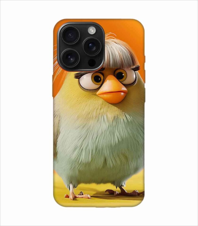 Apple Iphone 16 Pro Max Back Case Covers Close Up Bird With Wig Glasses
