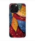 Apple Iphone 16 Pro Max Back Case Covers Close Up Bunch Colorful Leaves With Water Droplets Generative Ai