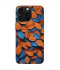 Apple Iphone 16 Pro Max Back Case Covers Close Up Bunch Orange Blue Leaves Generative Ai