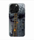 Apple Iphone 16 Pro Back Case Covers 2D Digital Illustration Brain With Ladder