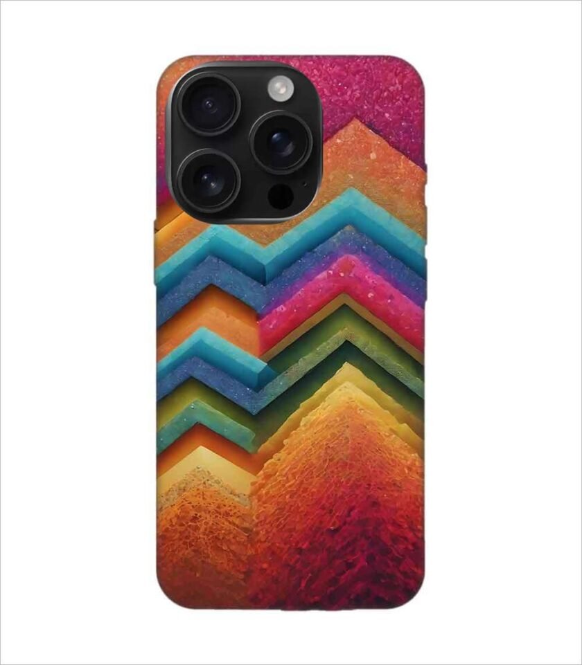 Apple Iphone 16 Pro Back Case Covers Artistic Background Wallpaper With Color Halftone Effect
