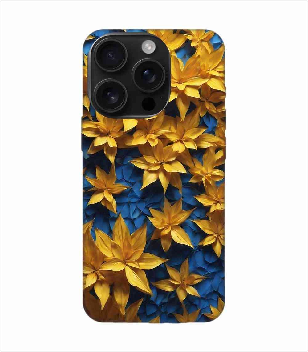 Apple Iphone 16 Pro Back Case Covers Colorful Background With Blue Yellow Background